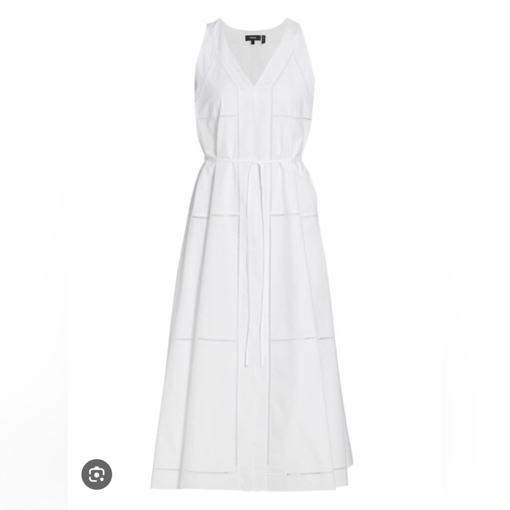 Theory White Midi Dress